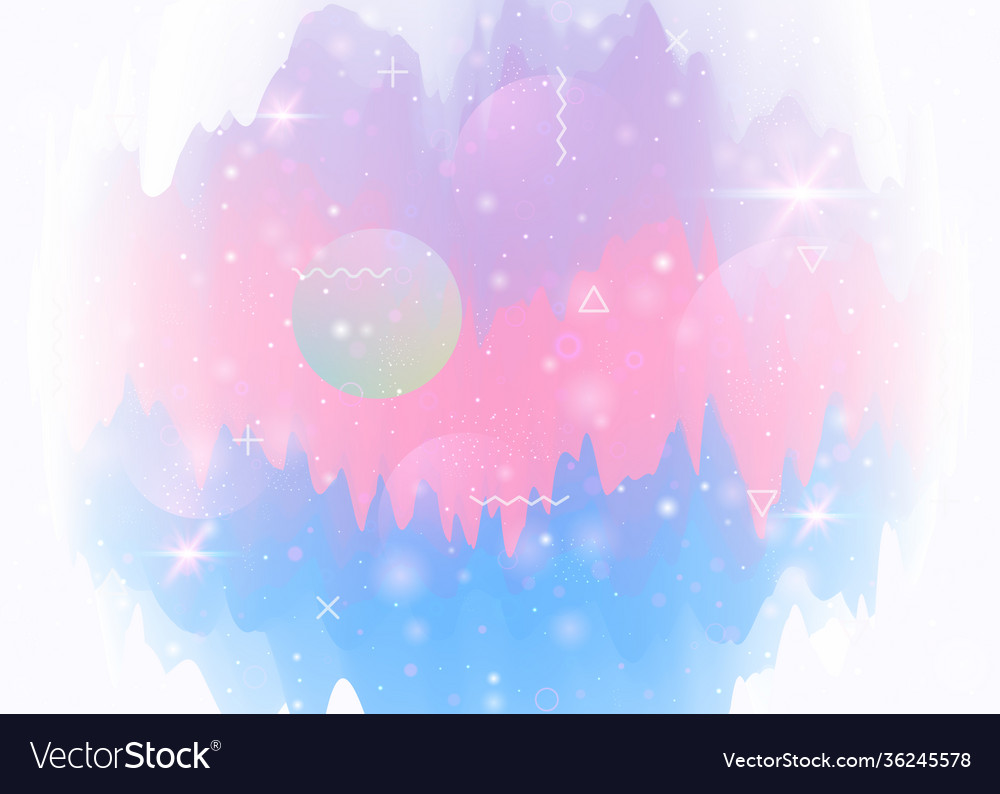 Holographic background with abstract cosmos Vector Image