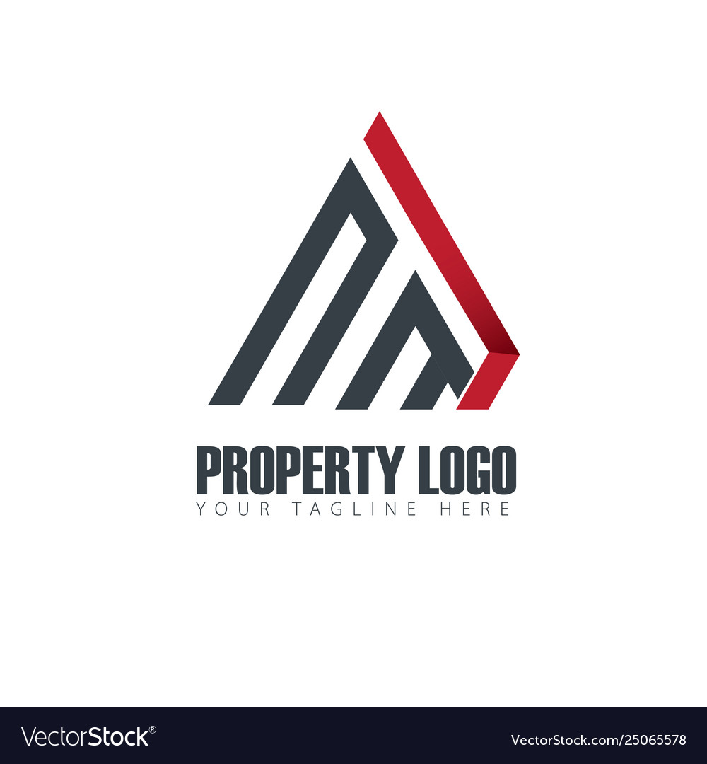 Initial letter nm property design logo