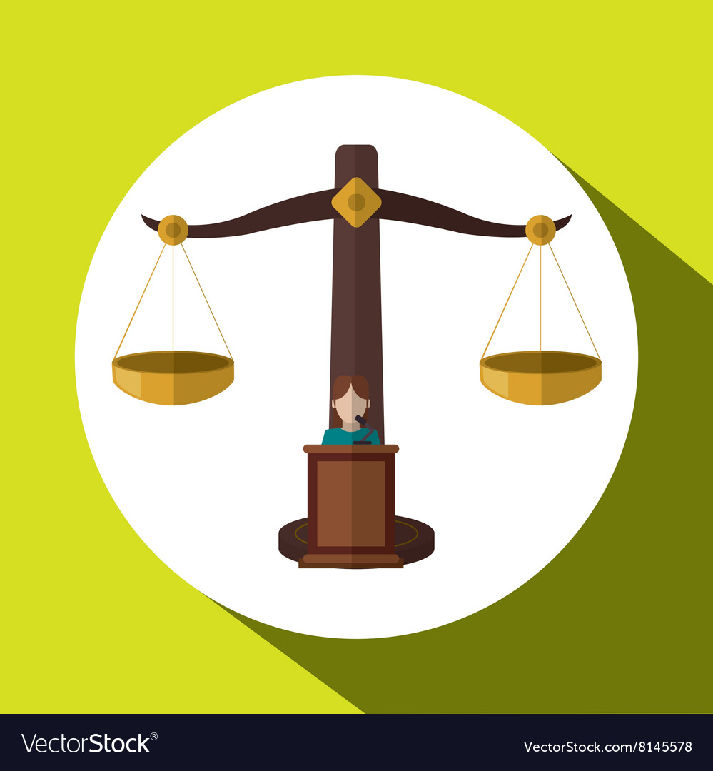 Law and justice balance design Royalty Free Vector Image