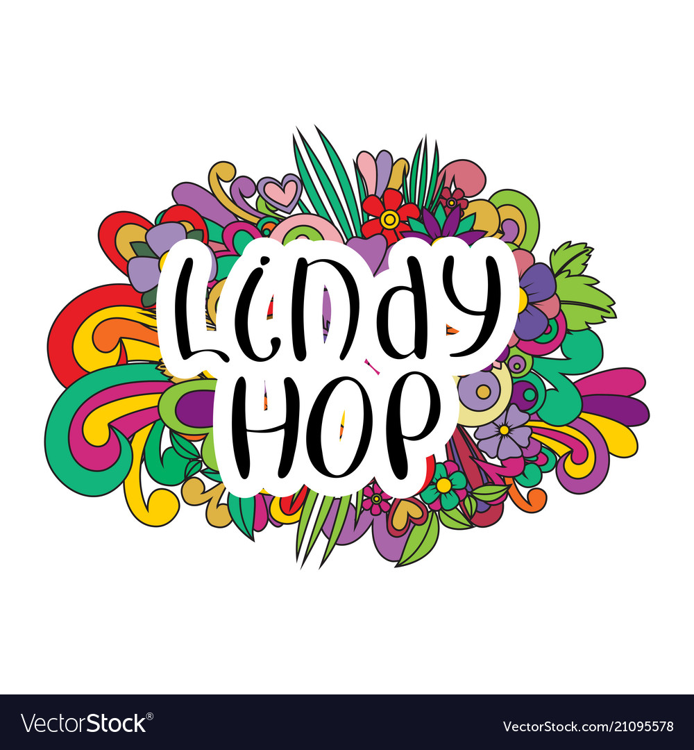 Lindy hop tangle pattern background