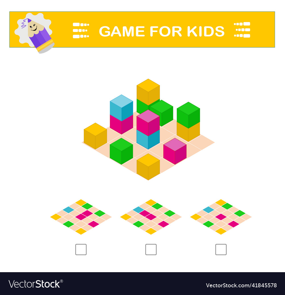 Logical puzzle game attention tasks for children