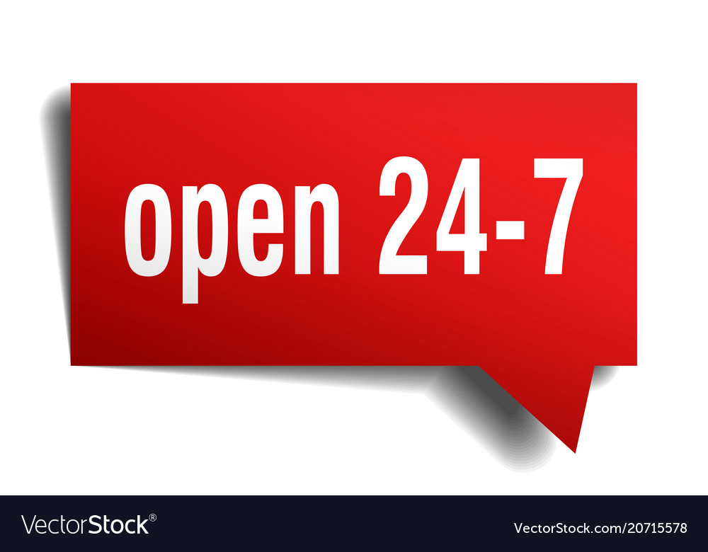 open-24-7-red-3d-sprachblase-lizenzfreies-vektorbild
