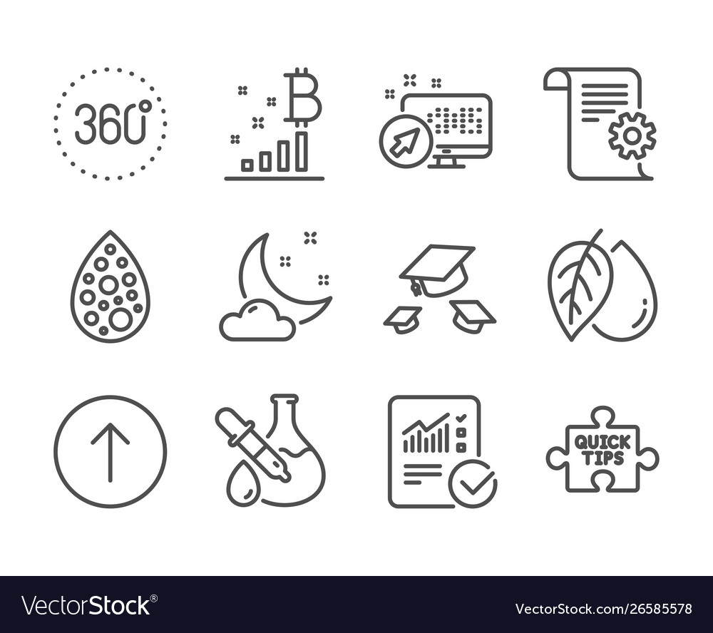 Set science icons such as web system mineral vector image Set science icons such as web system mineral