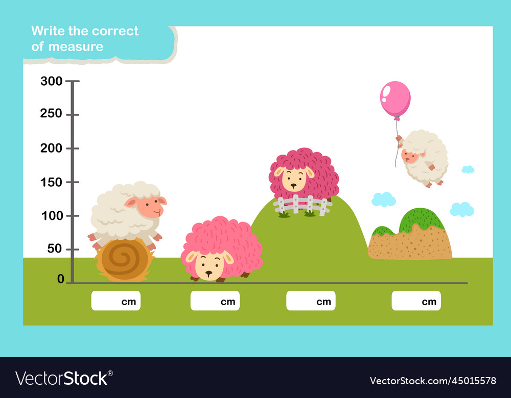 Write the correct measure vector image Write the correct measure