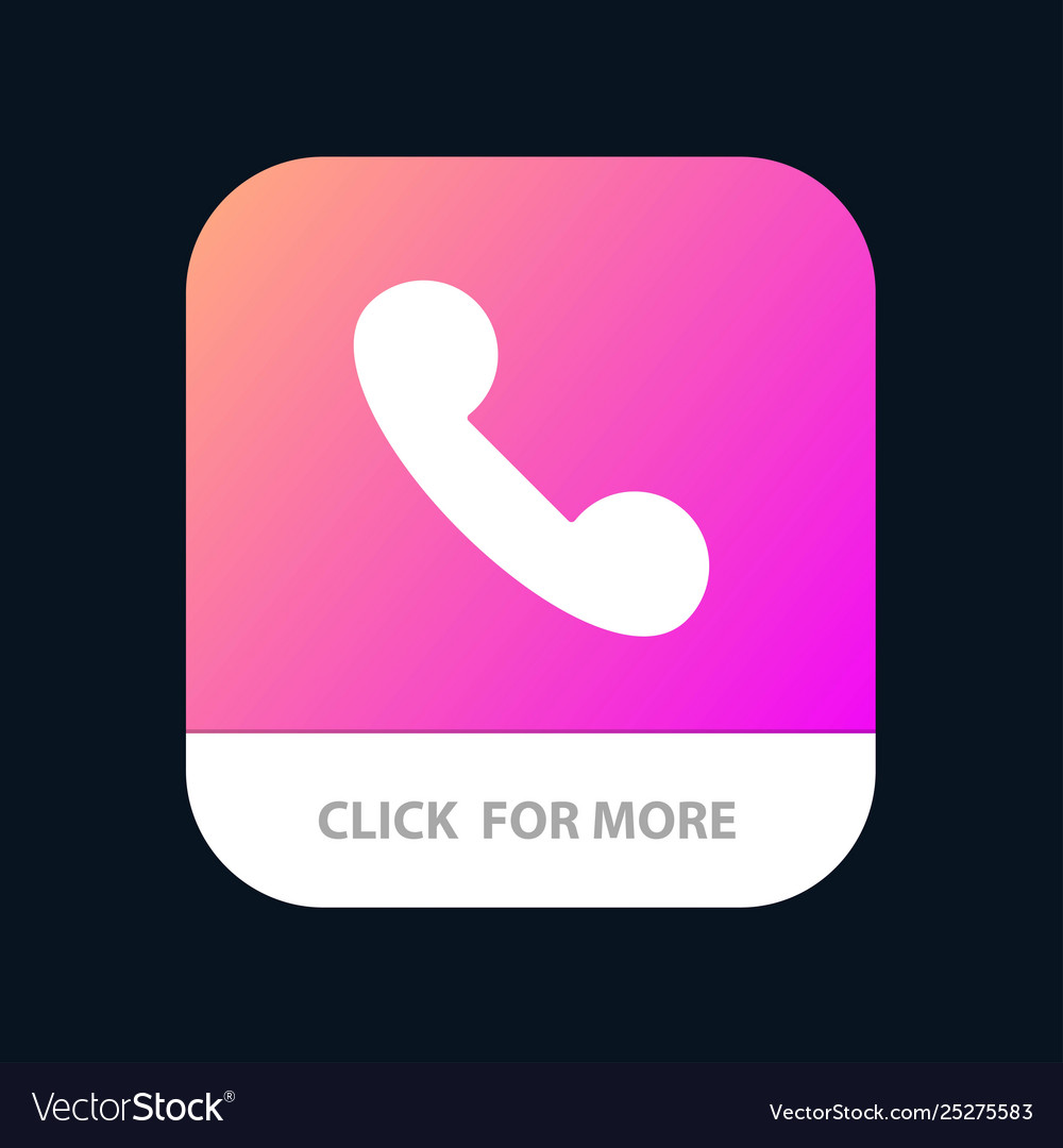 Call incoming telephone mobile app button android vector image Call incoming telephone mobile app button android