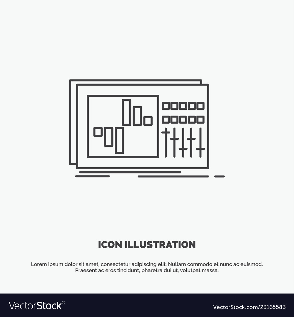 Control equalizer equalization sound studio icon vector image Control equalizer equalization sound studio icon