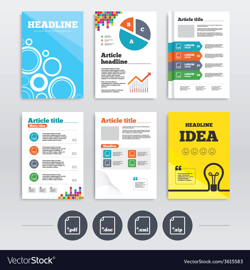 Document signs file extensions symbols