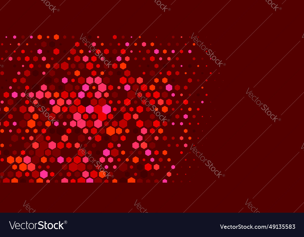 Geometric multi size hexagon with color