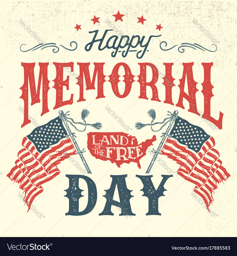 happy-memorial-day-vintage-greeting-card-vector-image