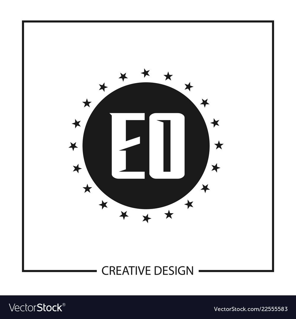 Initial letter eo logo template design