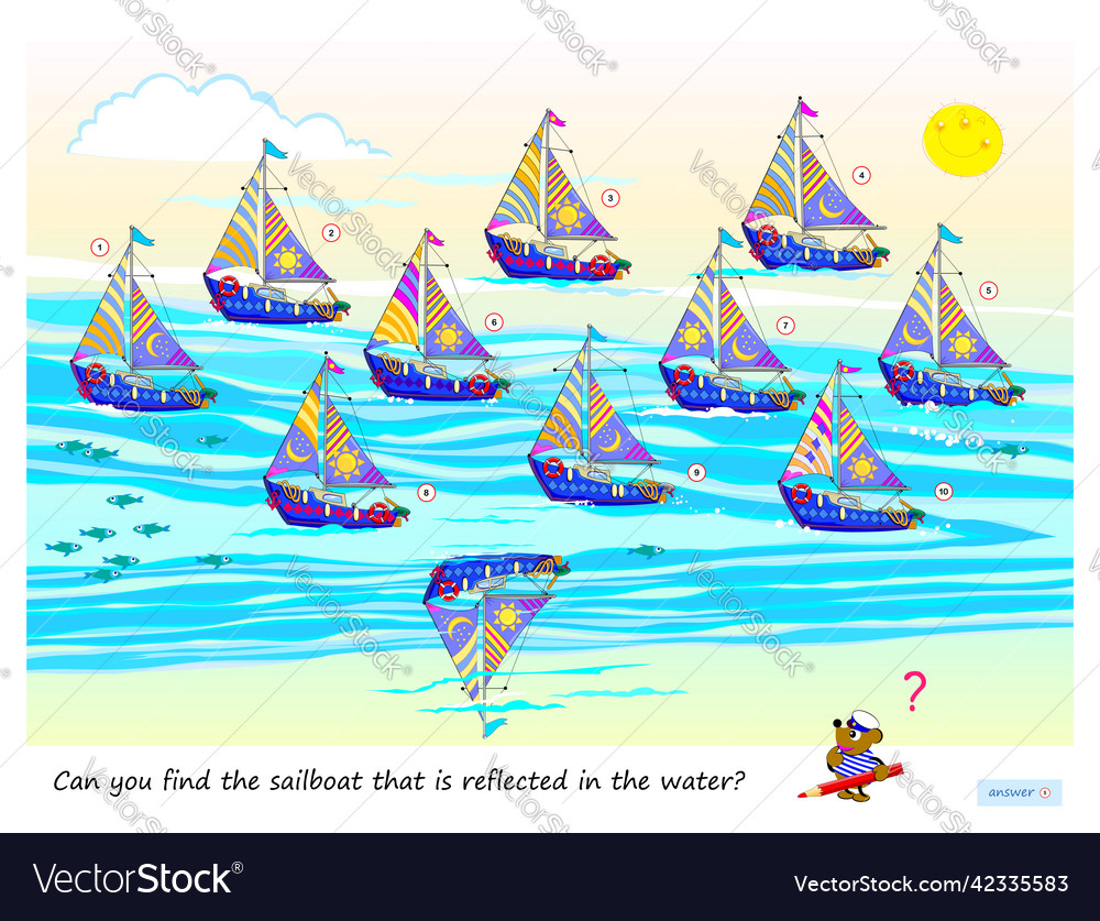 Logic puzzle game for children and adults can you Vector Image