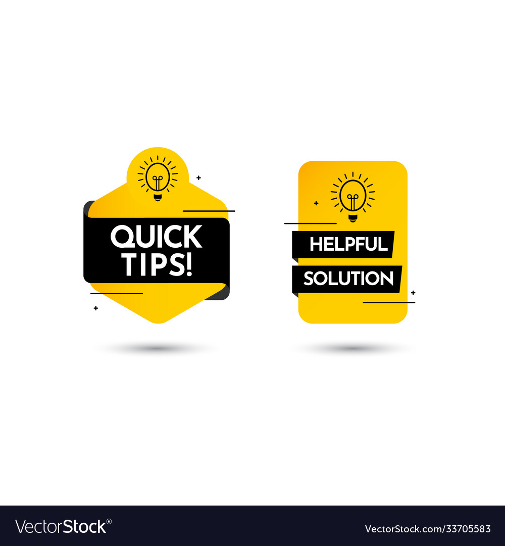 Quick tips help full solution text label template
