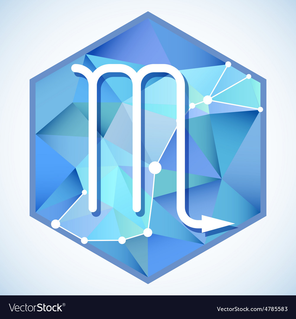 Scorpio Zodiac Constellation Hexagonal