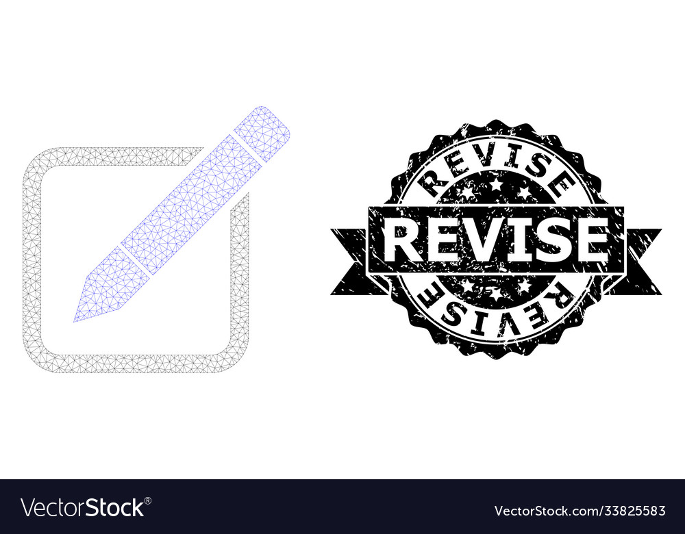 Textured revise ribbon seal and mesh 2d edit