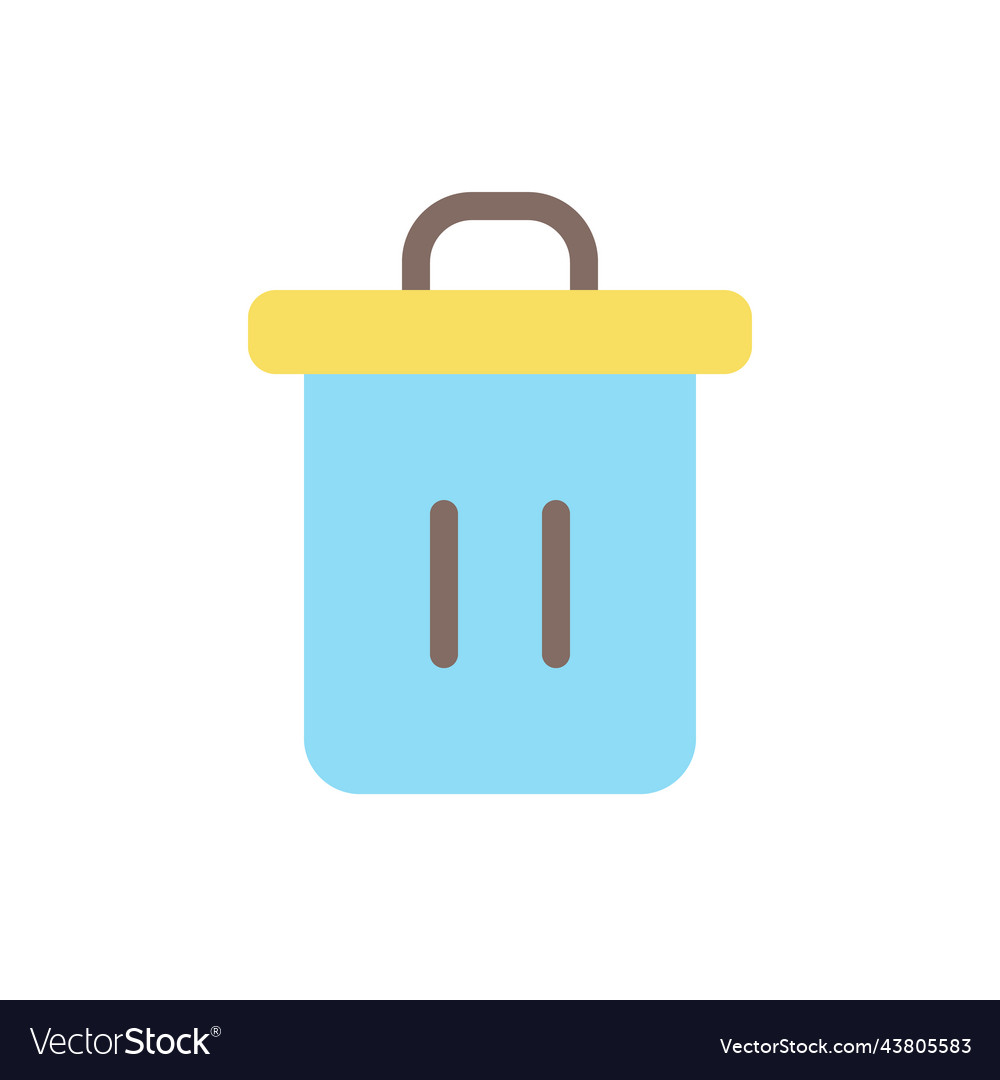 Trash can flat color ui icon