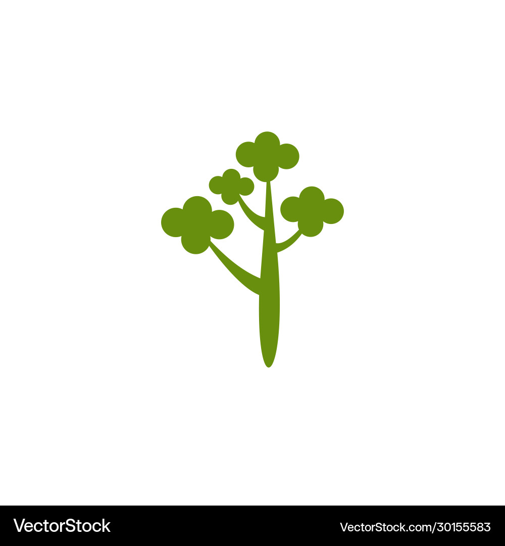 Tree icon logo design template Royalty Free Vector Image