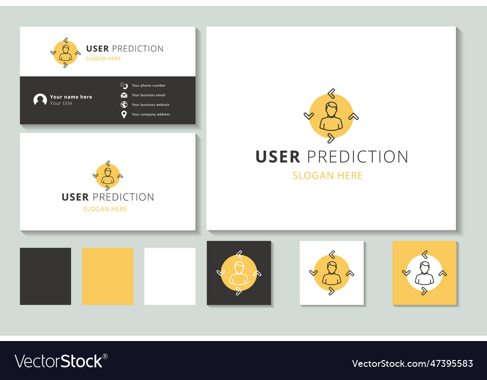 User prediction logo design with editable slogan vector image User prediction logo design with editable slogan