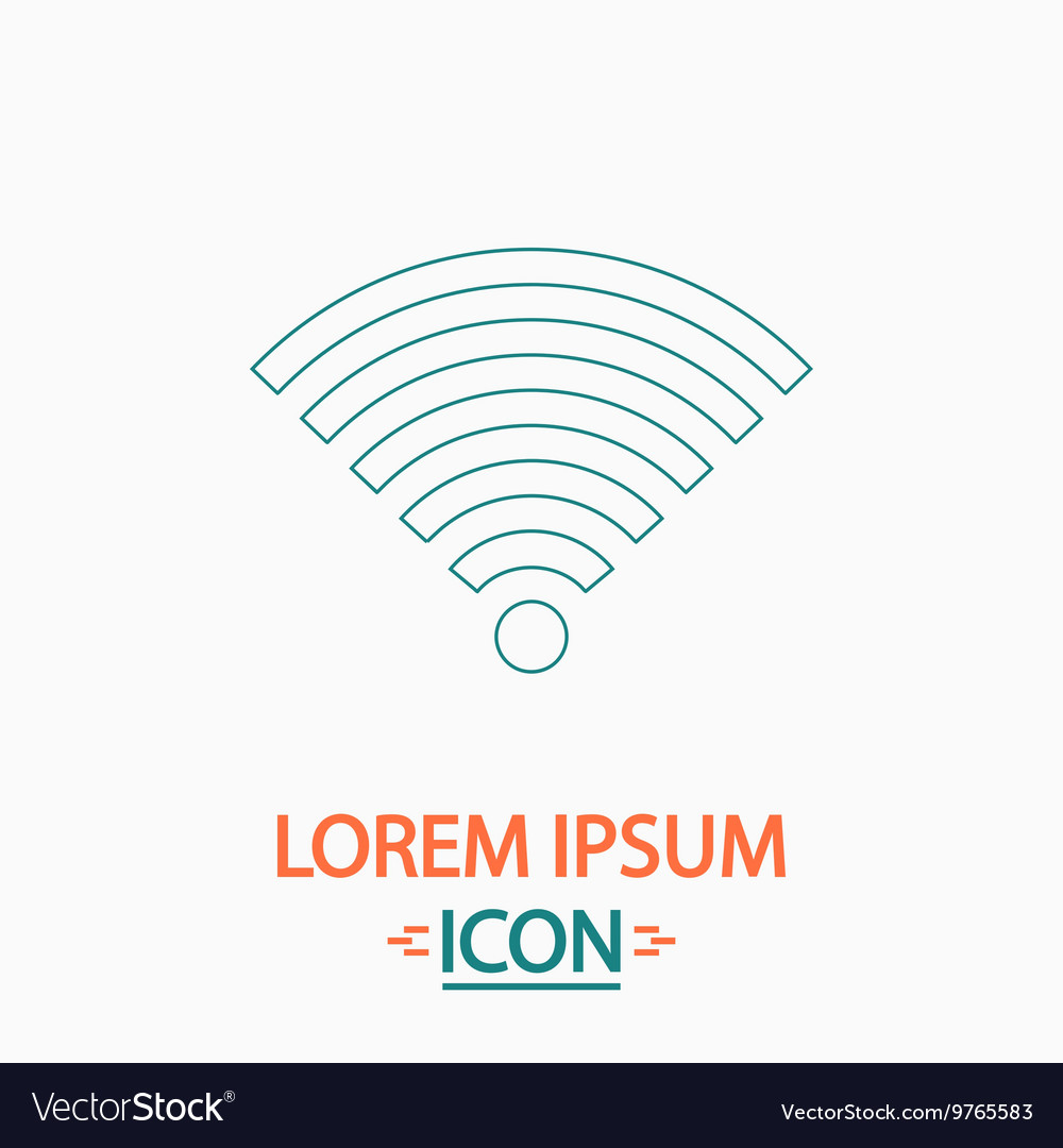 Wireless computer symbol vector image Wireless computer symbol