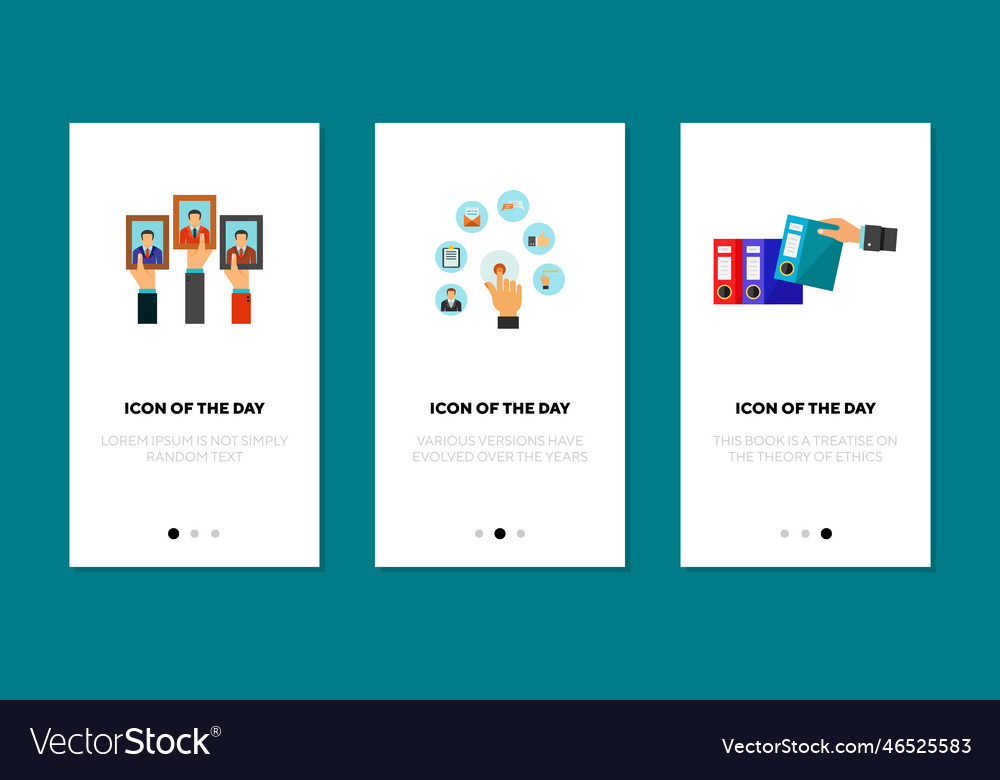 Workflow flat icon set vector image Workflow flat icon set
