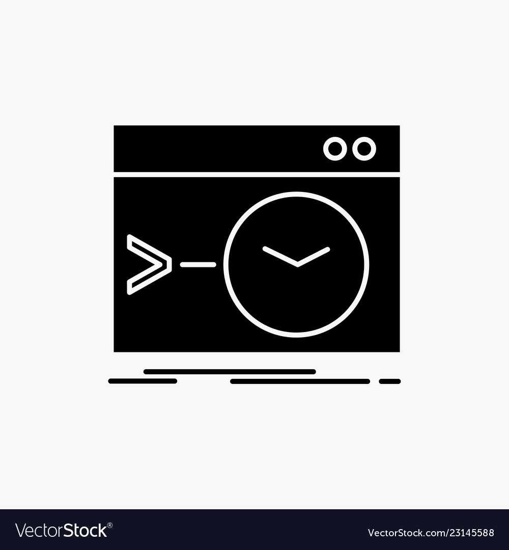 Admin command root software terminal glyph icon vector image Admin command root software terminal glyph icon