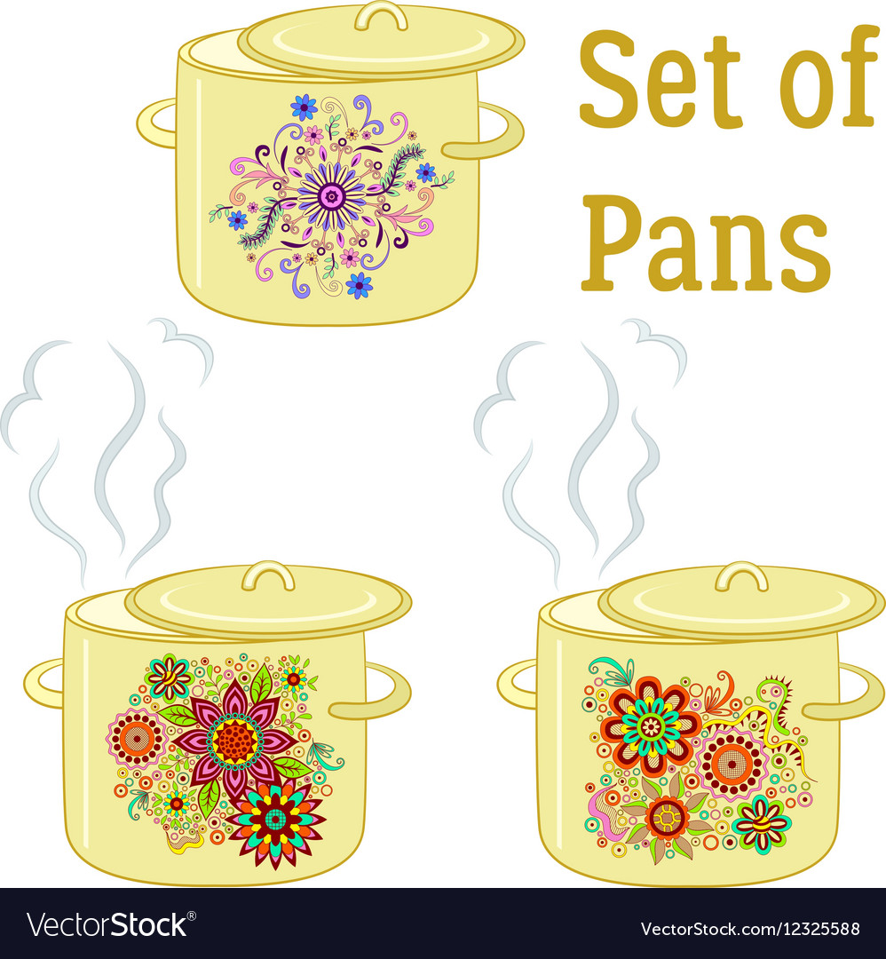 Boiling pans with patterns