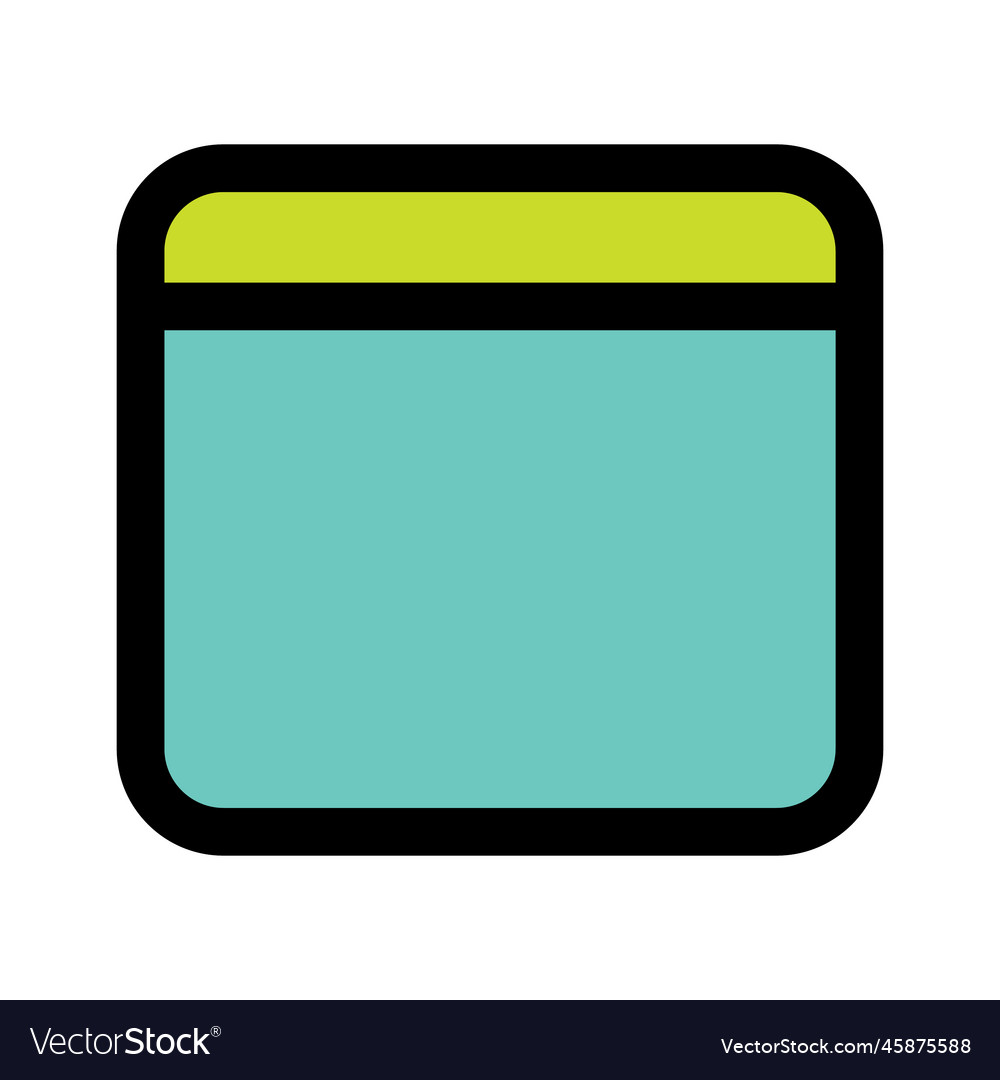 Browser icon line isolated on white background vector image Browser icon line isolated on white background