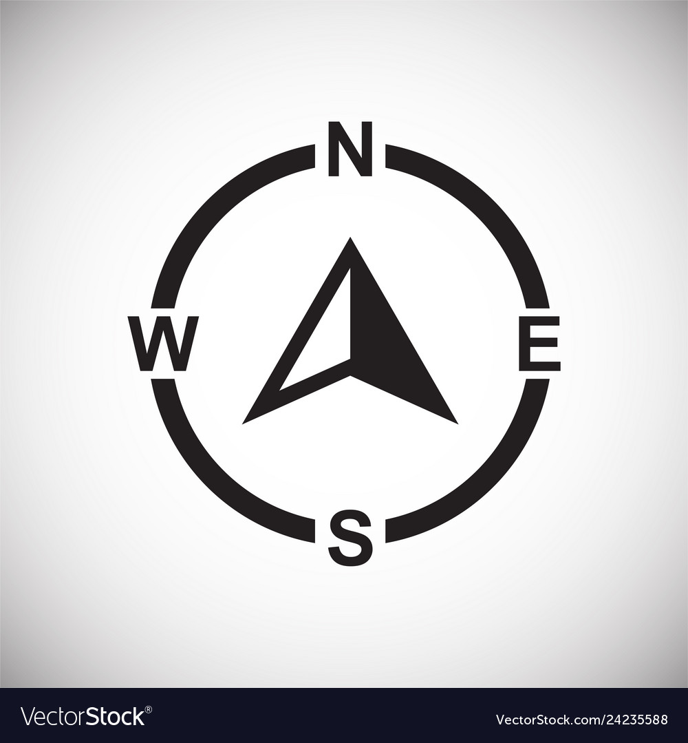 Compass icon on background for graphic and web