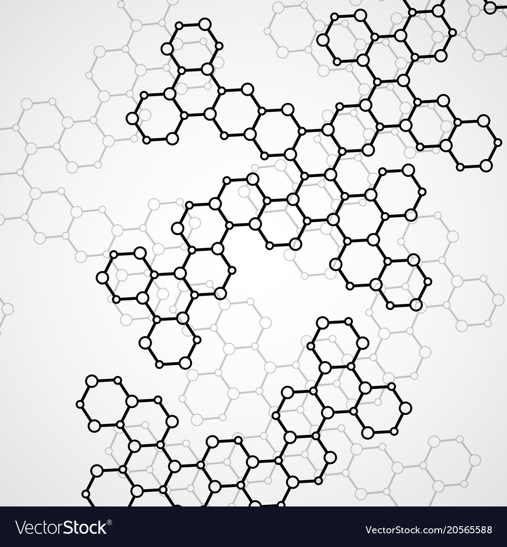 Hexagonal molecule structure of dna Royalty Free Vector