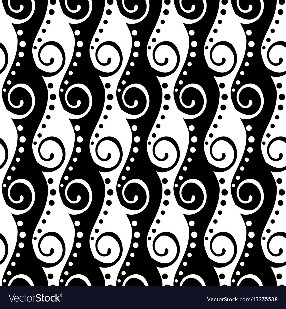 Monochrome swirls pattern