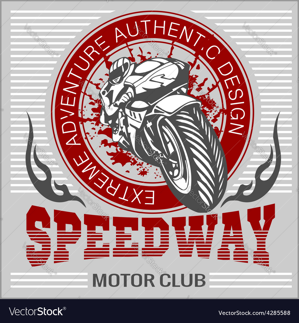 Motorcycle - extreme sport emblem