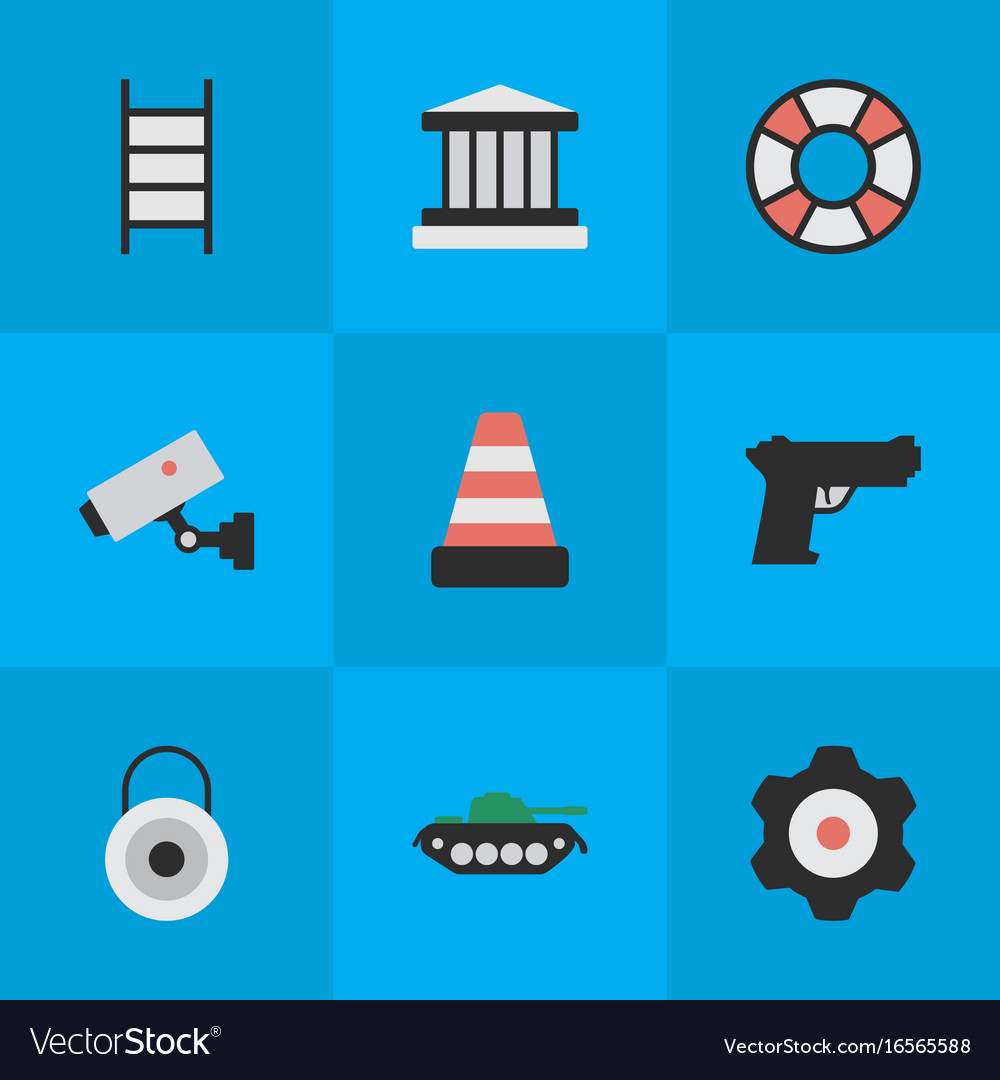 Set of simple criminal icons