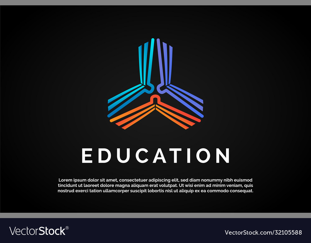 Three open books icon in form to triangle vector image Three open books icon in form to triangle