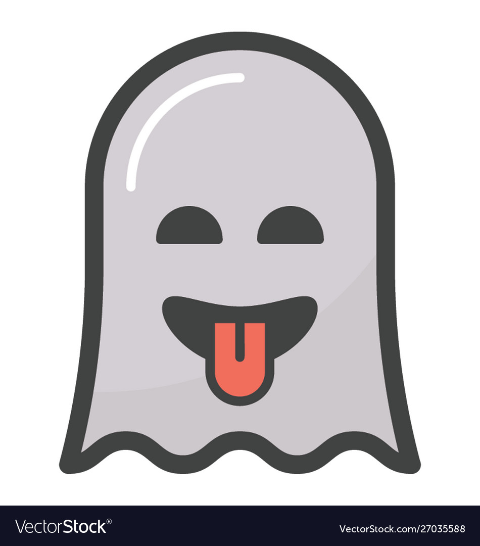 Tongue out ghost Royalty Free Vector Image - VectorStock