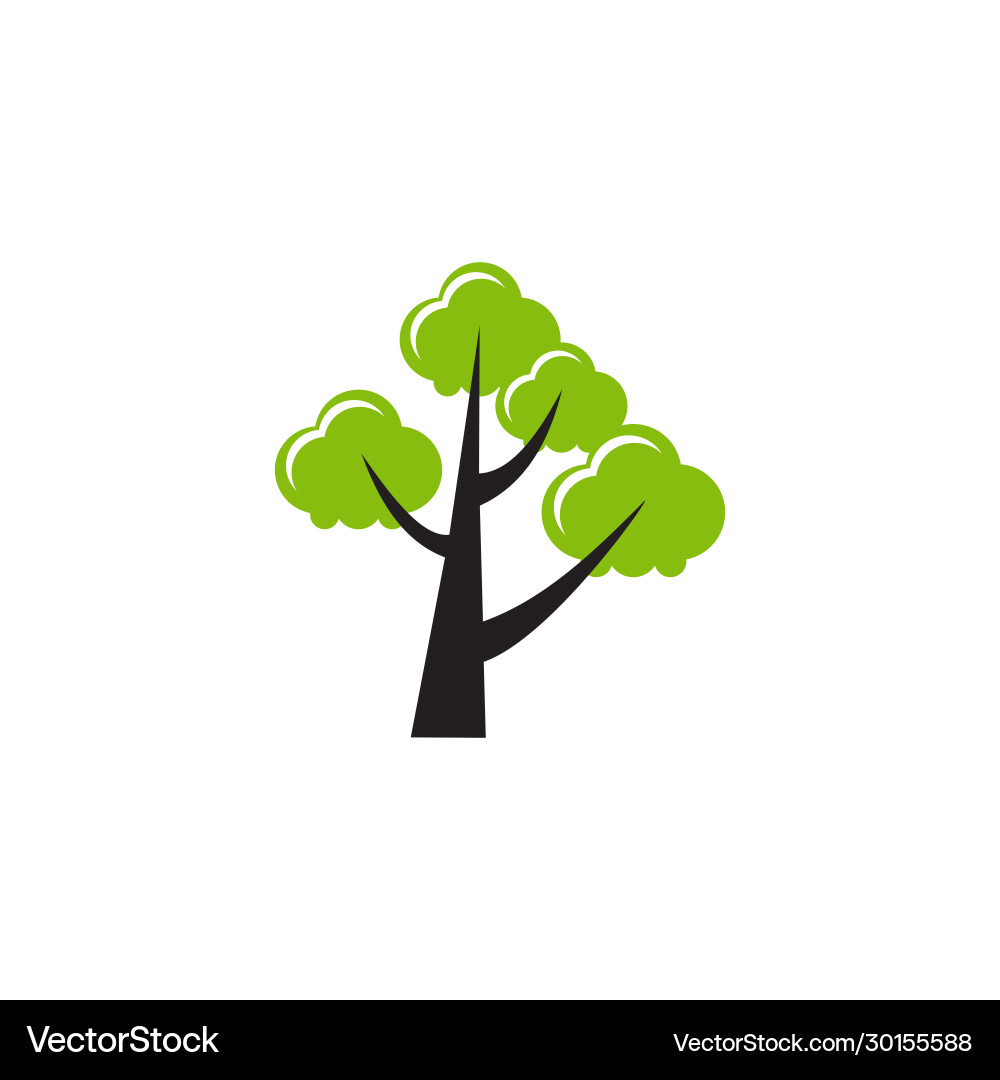 Tree icon logo design template Royalty Free Vector Image