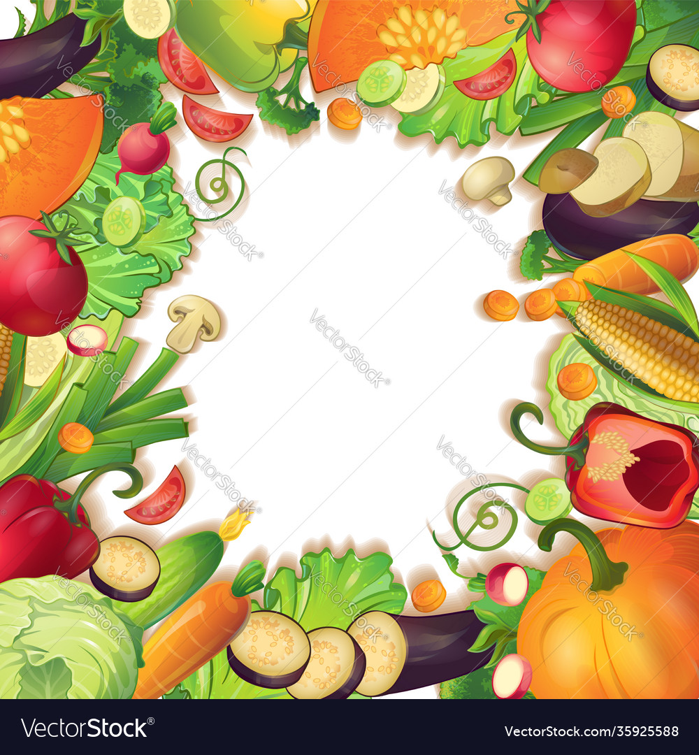 Vegetables circle concept