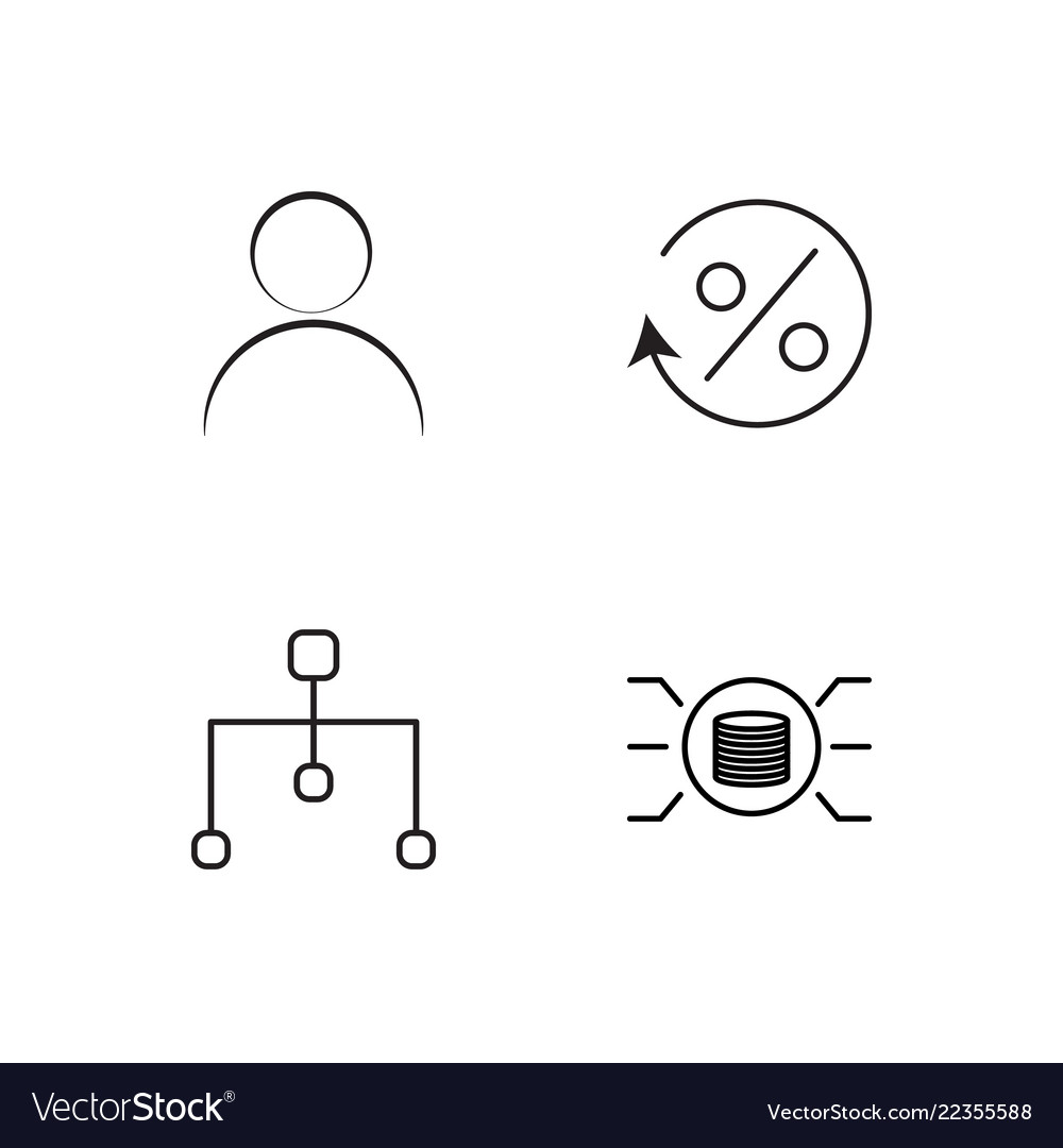 Web simple outlined icons set vector image Web simple outlined icons set