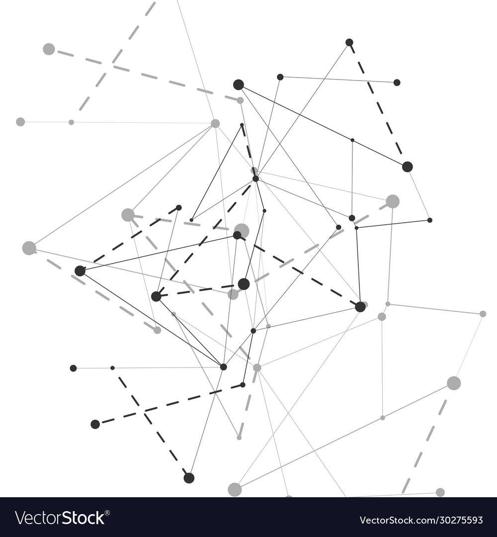 Abstract polygonal background connecting dots vector image Abstract polygonal background connecting dots