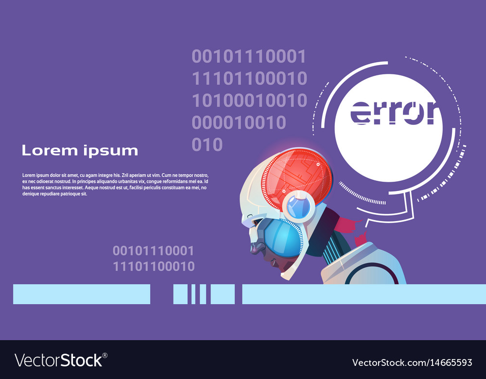 Artificial intelligence error modern robot brain