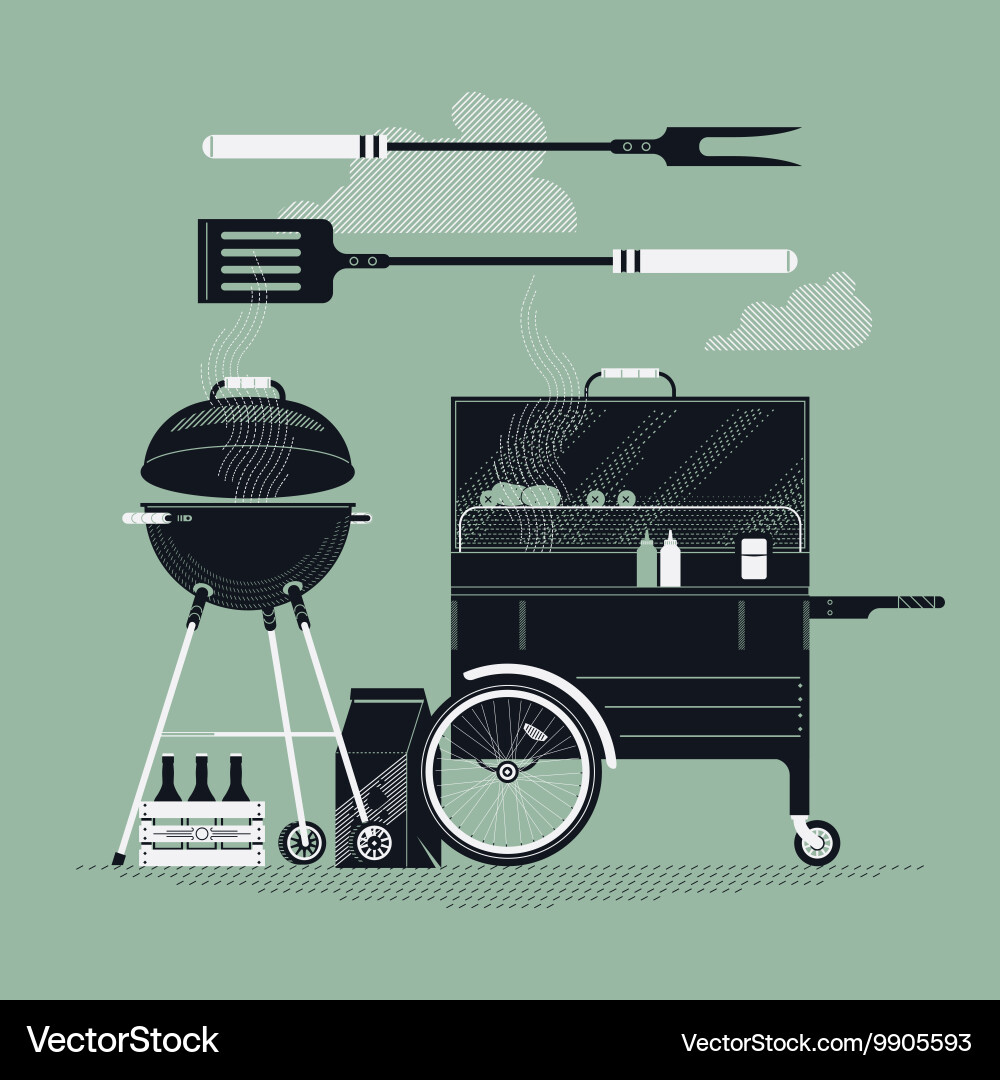 Bbq icon set Royalty Free Vector Image - VectorStock