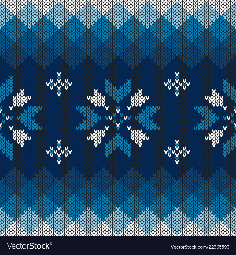 Weihnachtsgestrickte Schneeflocke Muster