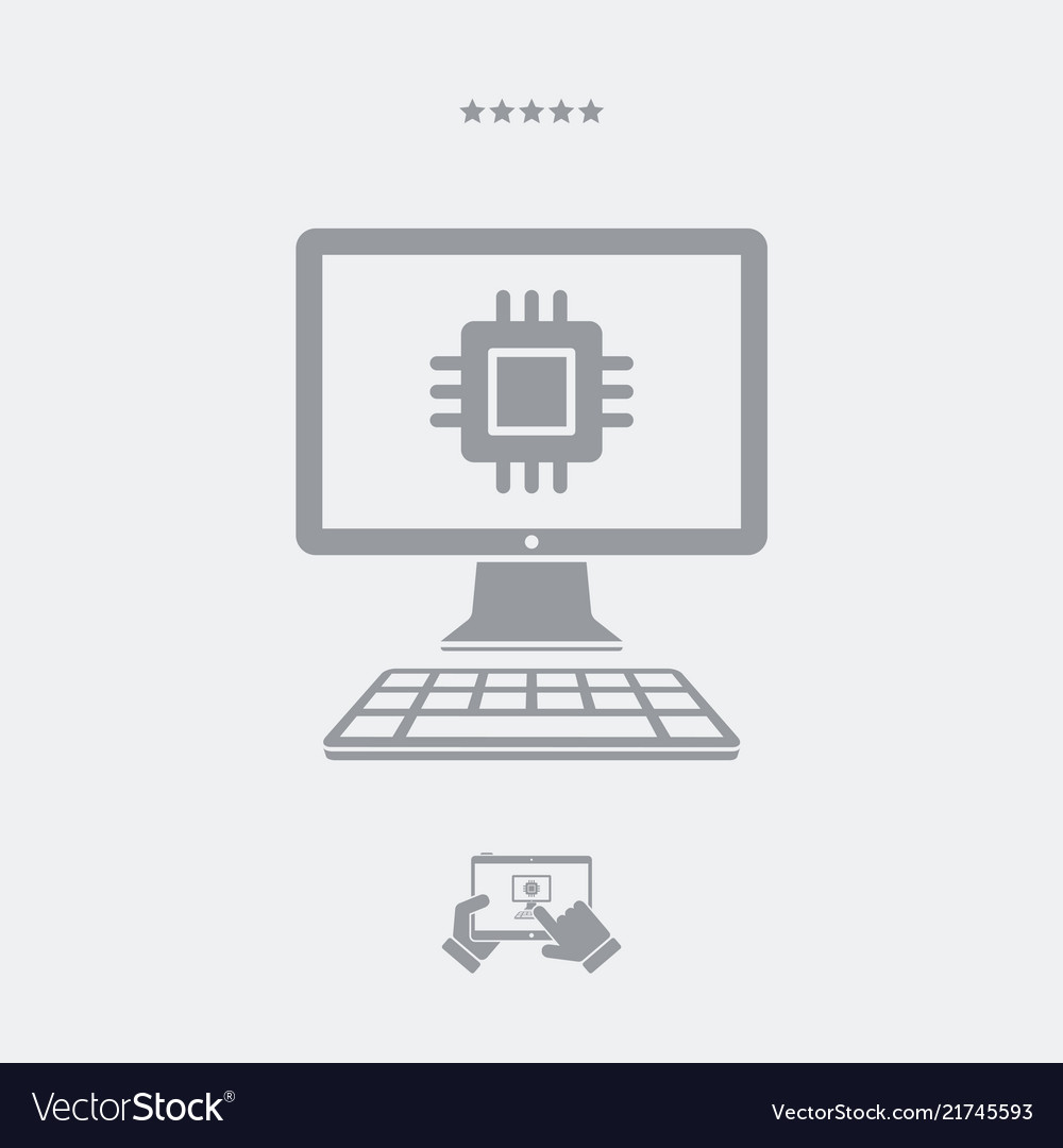 Computer processor - web icon