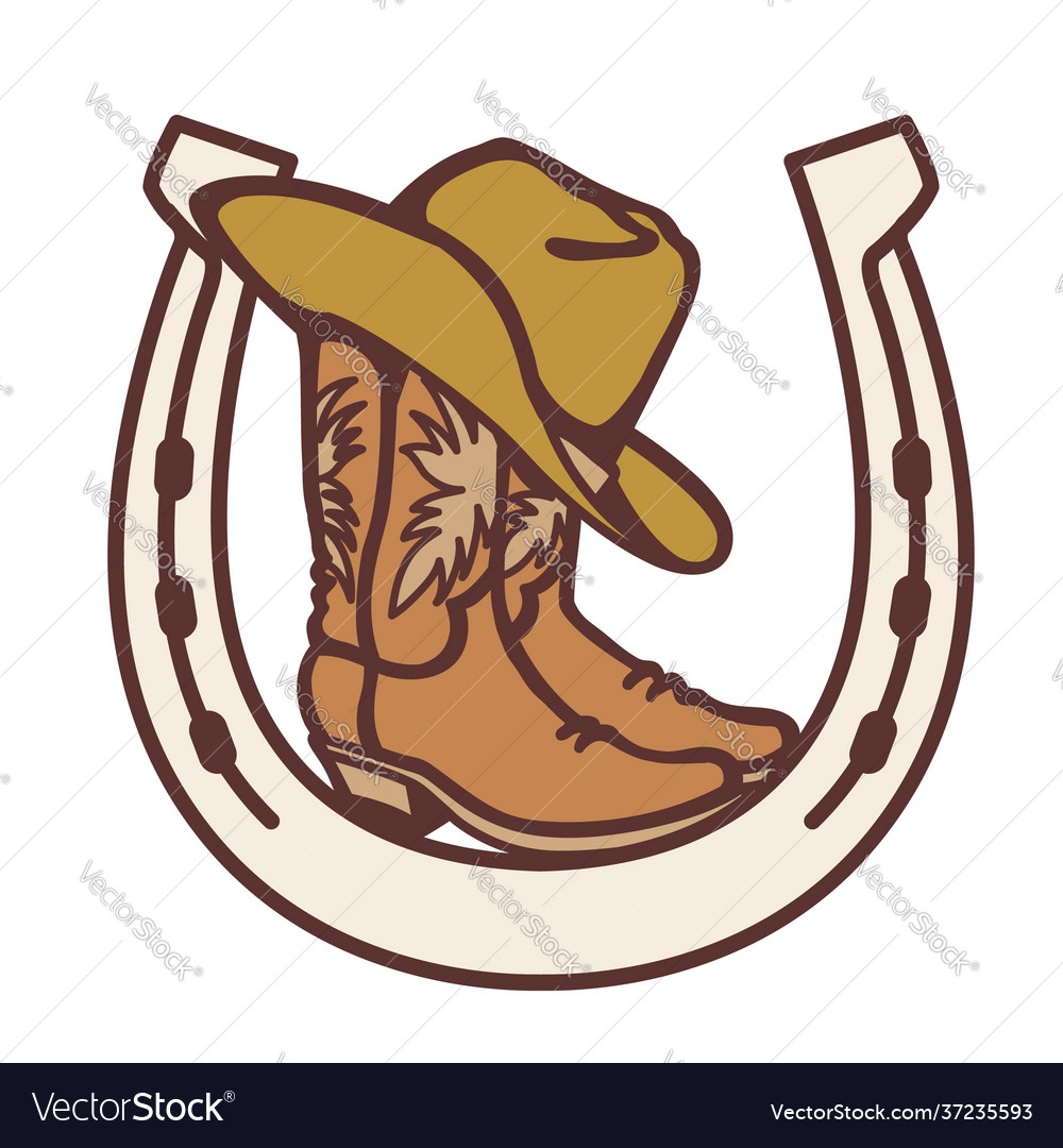 brown double horseshoe clip art