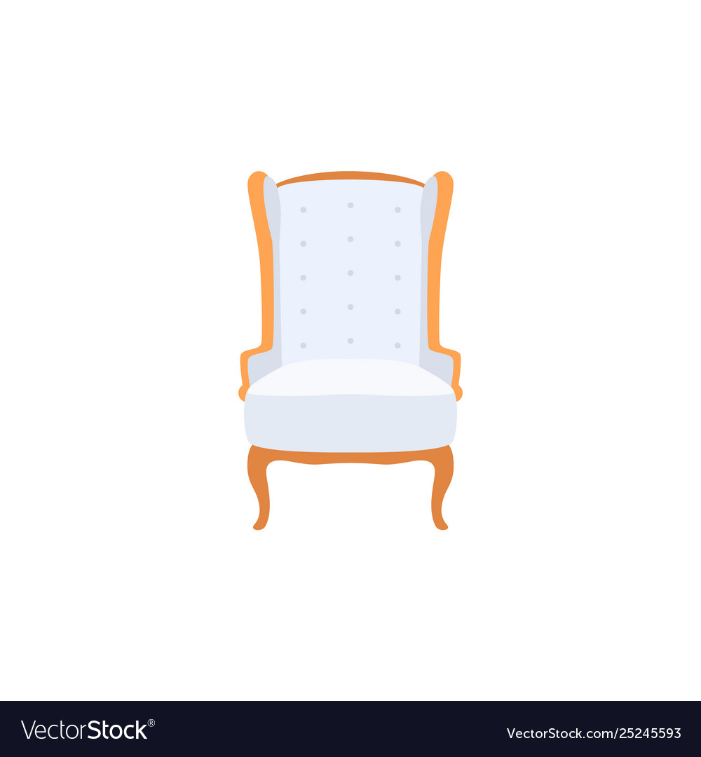 Empty classic armchair cartoon style