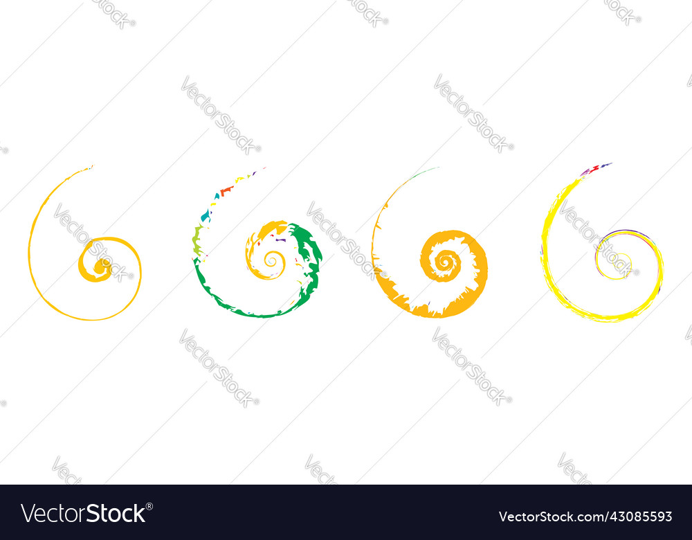 Grungy textured spiral design element vector image Grungy textured spiral design element