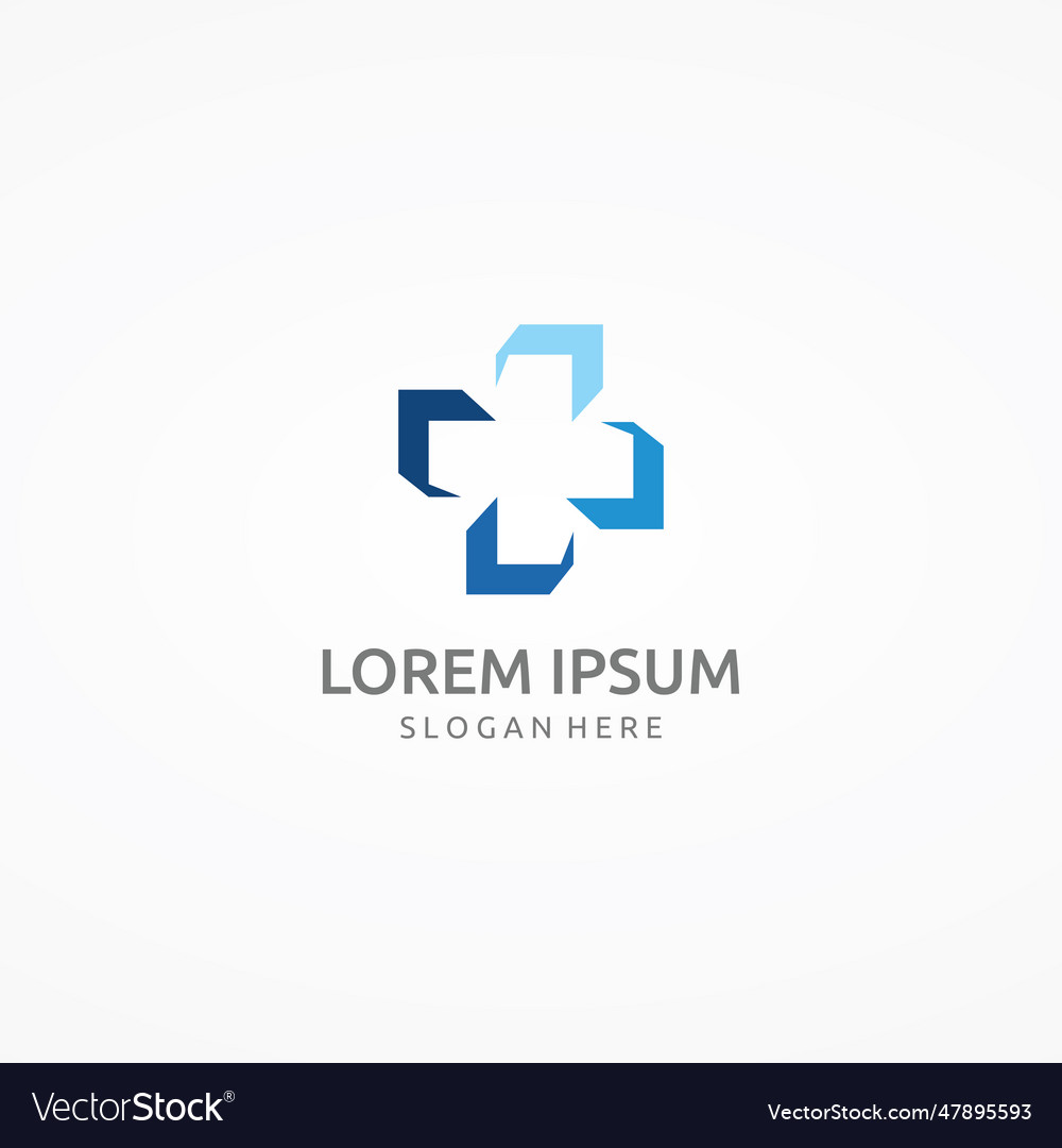 Medical sign logo using a simple and modern plus Vector Image