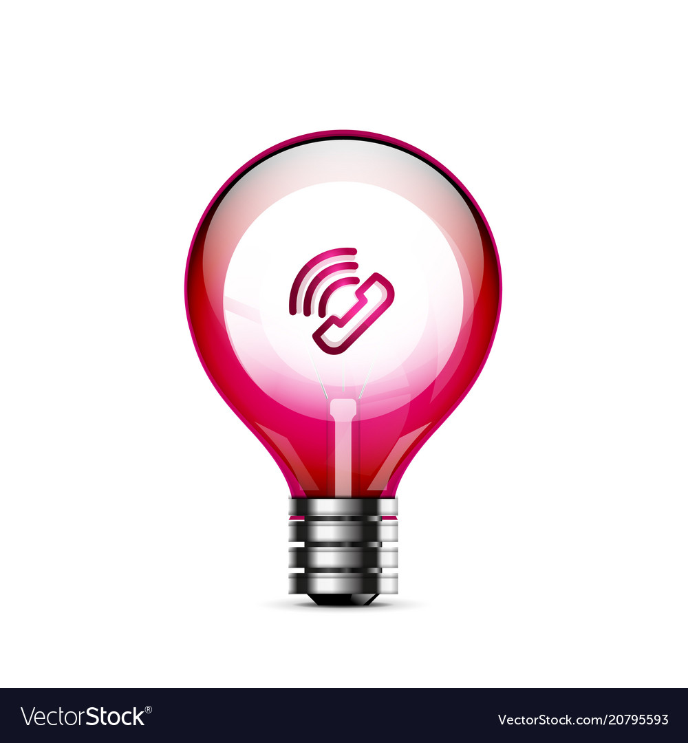 Phone button call support idea vector image Phone button call support idea