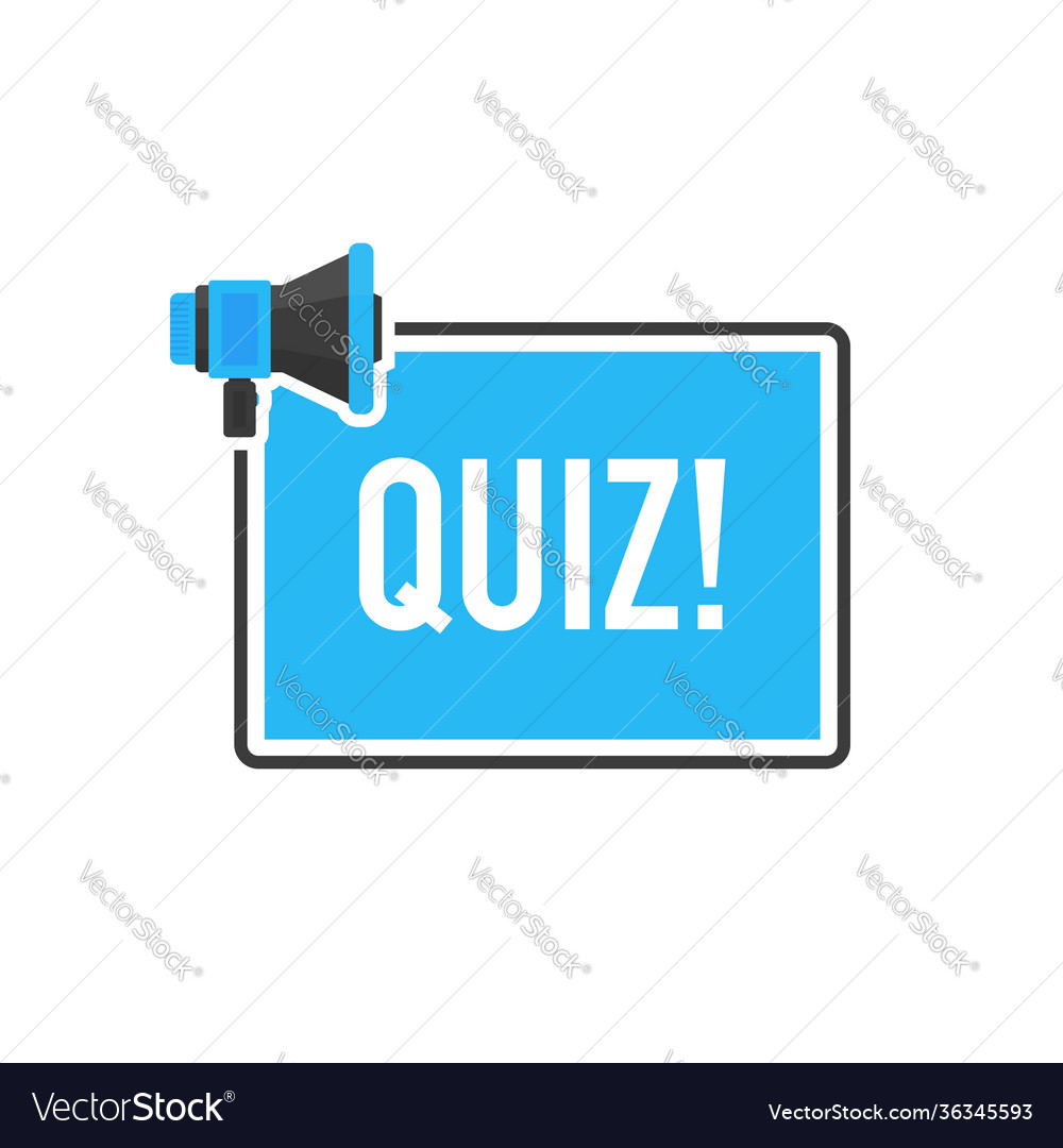 Quiz banner megaphone amazing banner Royalty Free Vector