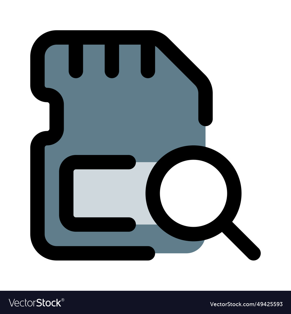 search-data-stored-on-the-sd-card-royalty-free-vector-image