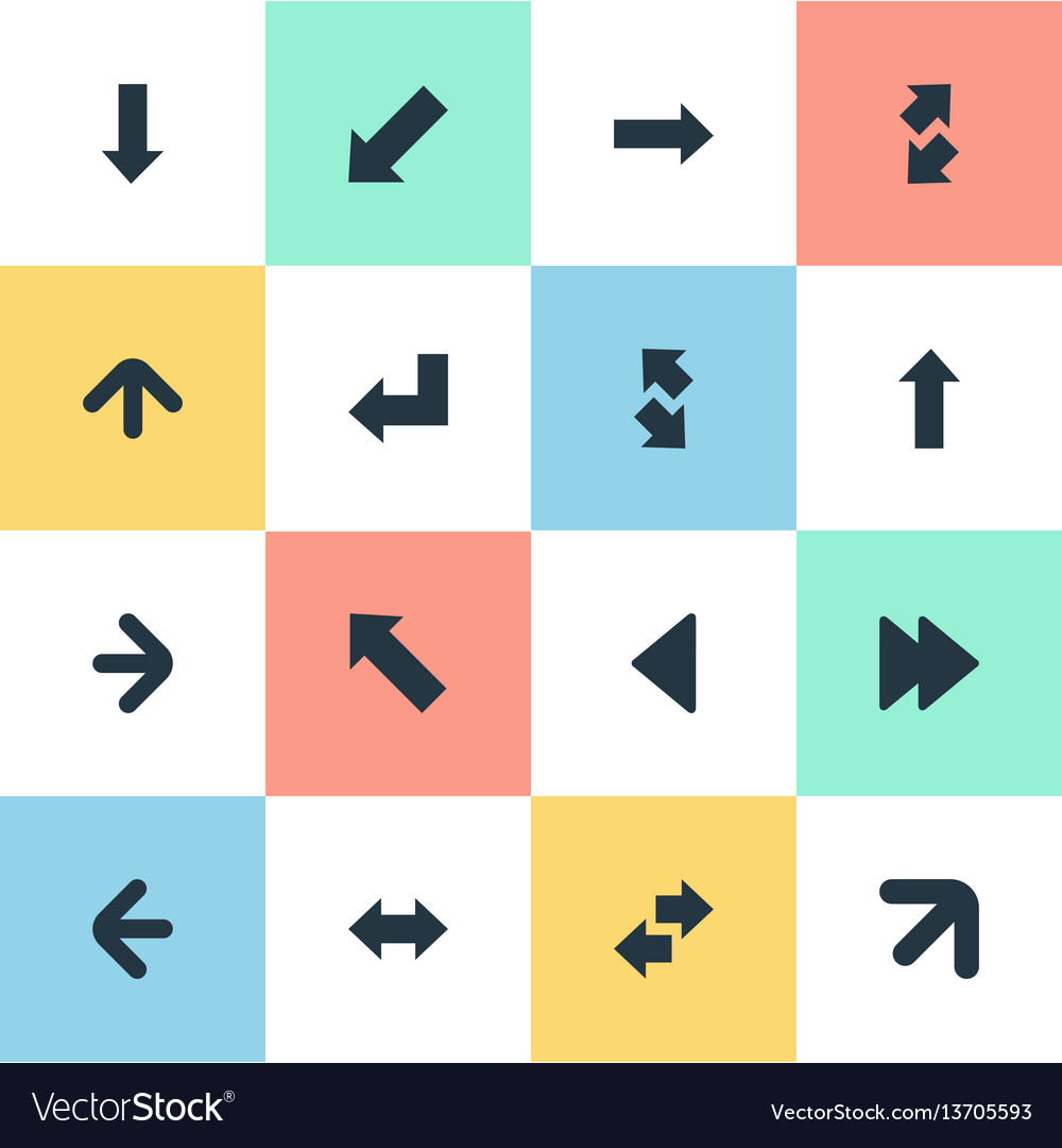 Set of simple indicator icons