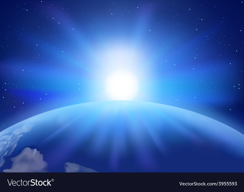 Space sunset background Royalty Free Vector Image